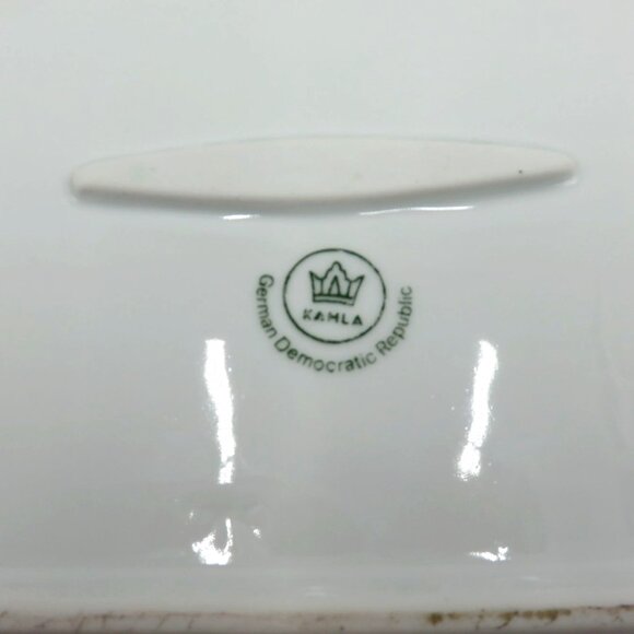 German Democratic Republic KAHLA Cheese and Wine PLATE Set 7 Piece Porcelain VTG - Picture 13 of 13